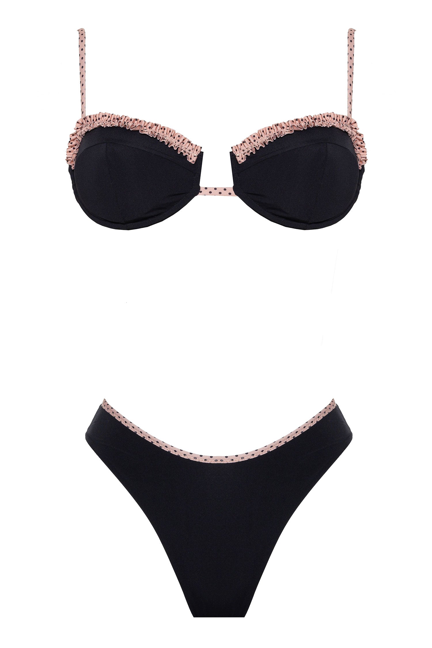 CLASSIC VIOLET Black Pois