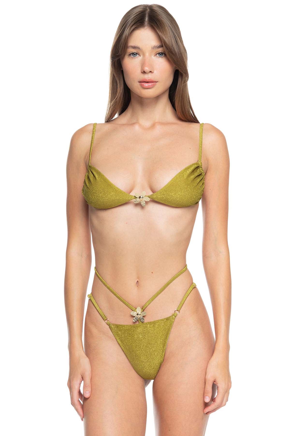 SLIP TANGA CORALIE Golden Lime BIKINI DIVISI