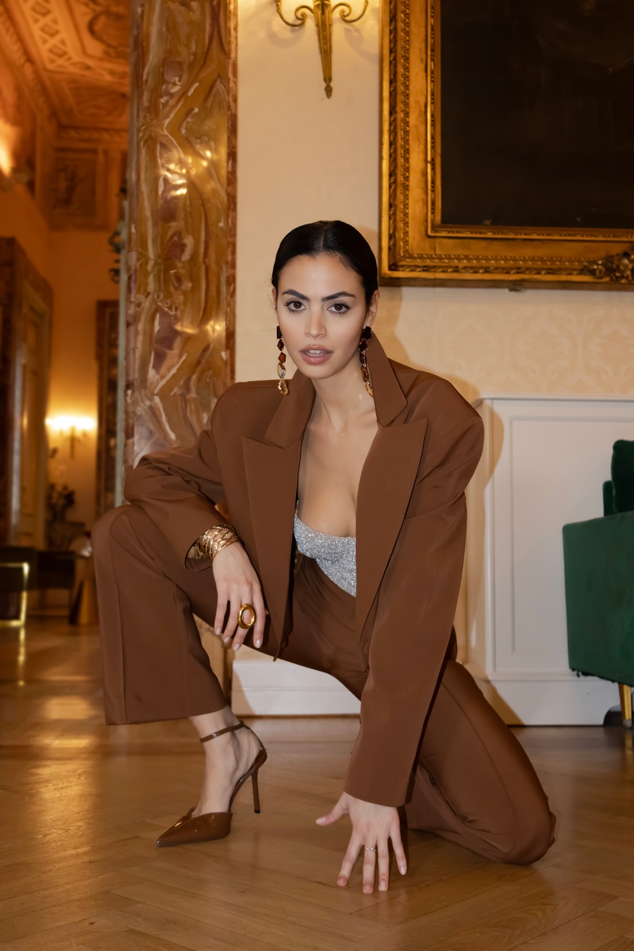 Cropped Blazer DEA Light brown