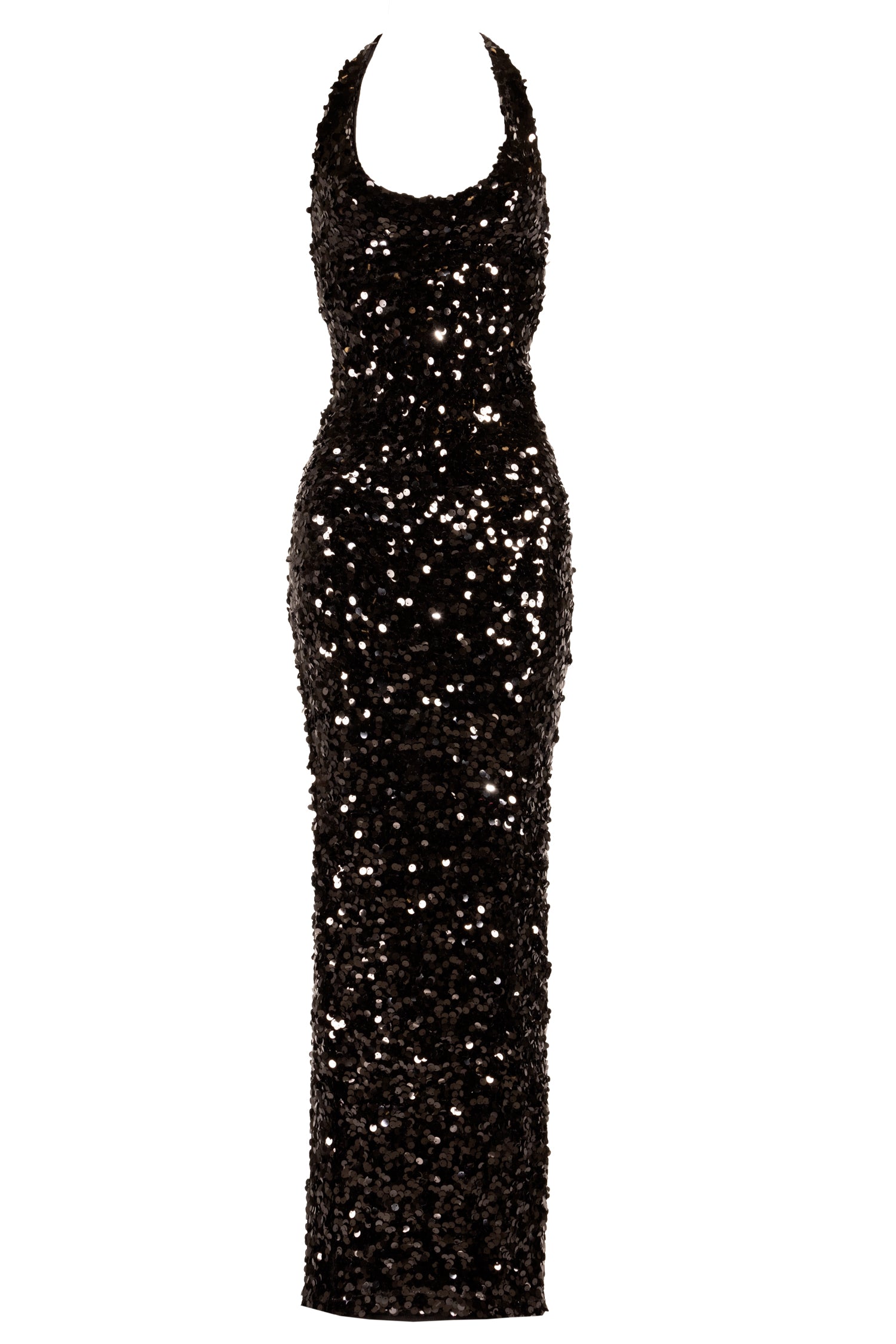 LUISA Black Sequin Dress