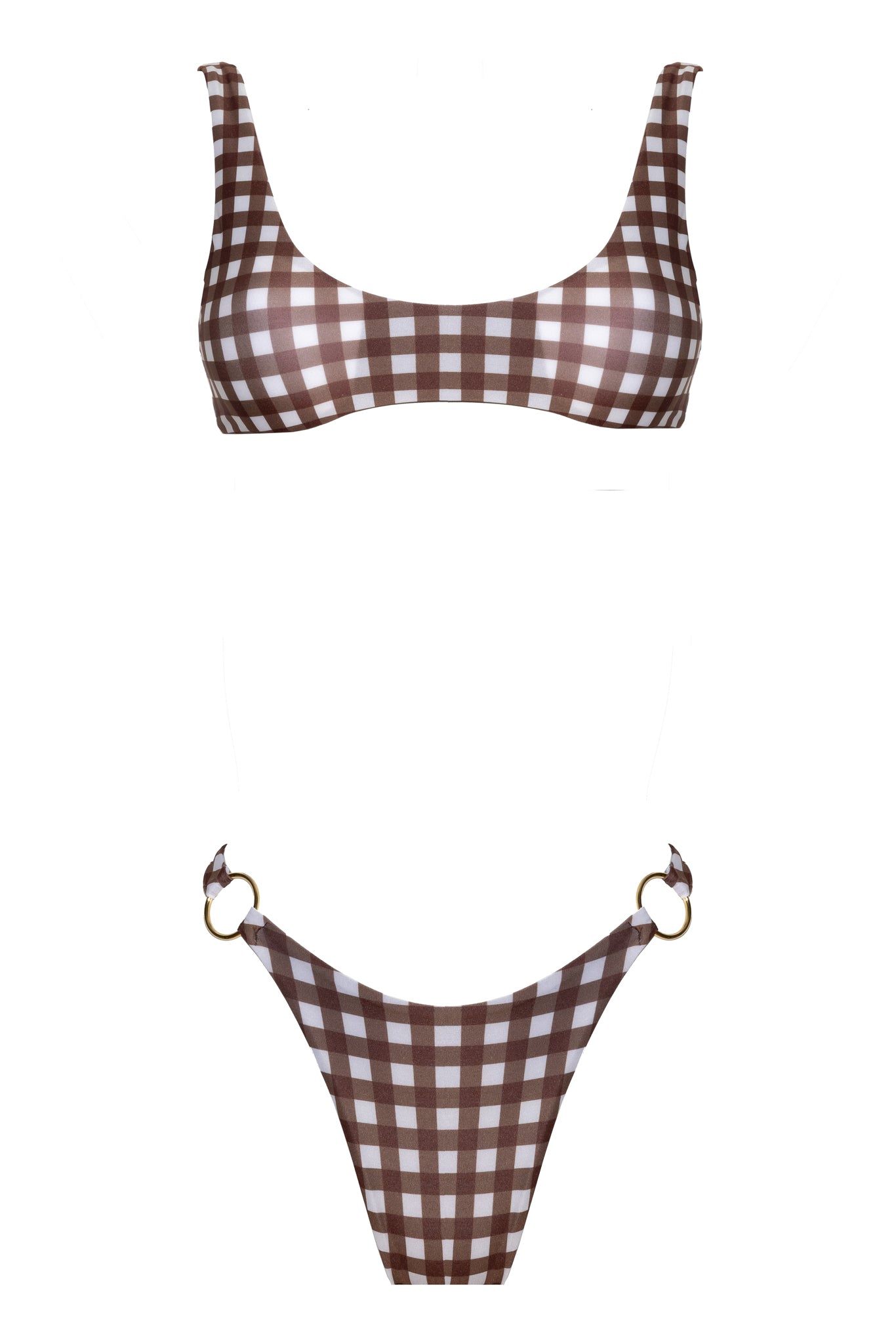 BRASILIANA FLAVIA Brown Vichy - Sand Shop