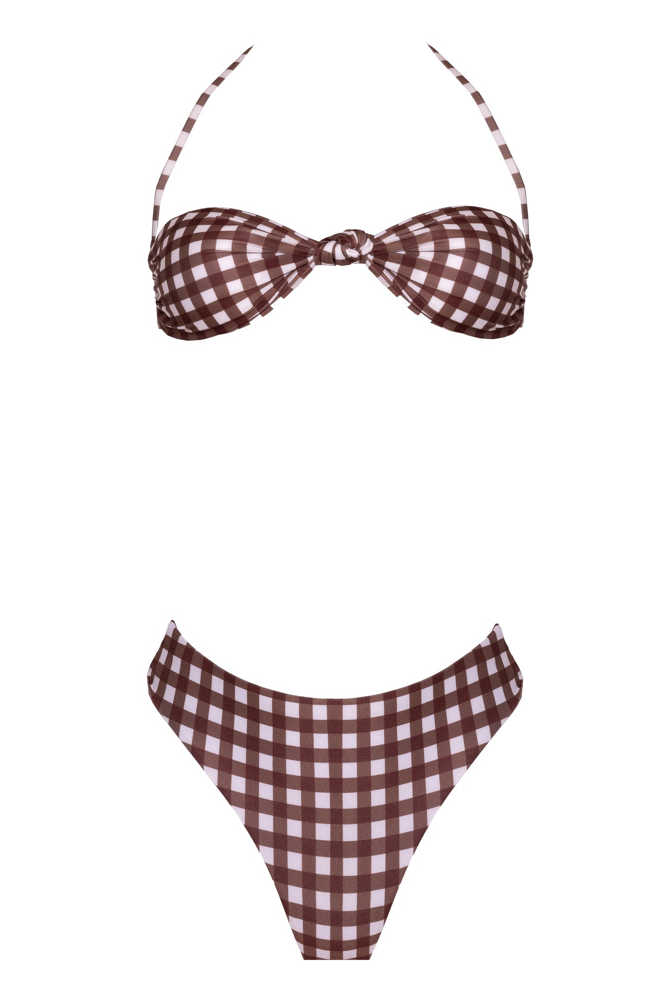 BRASILIANA ILDA Brown Vichy - Sand Shop