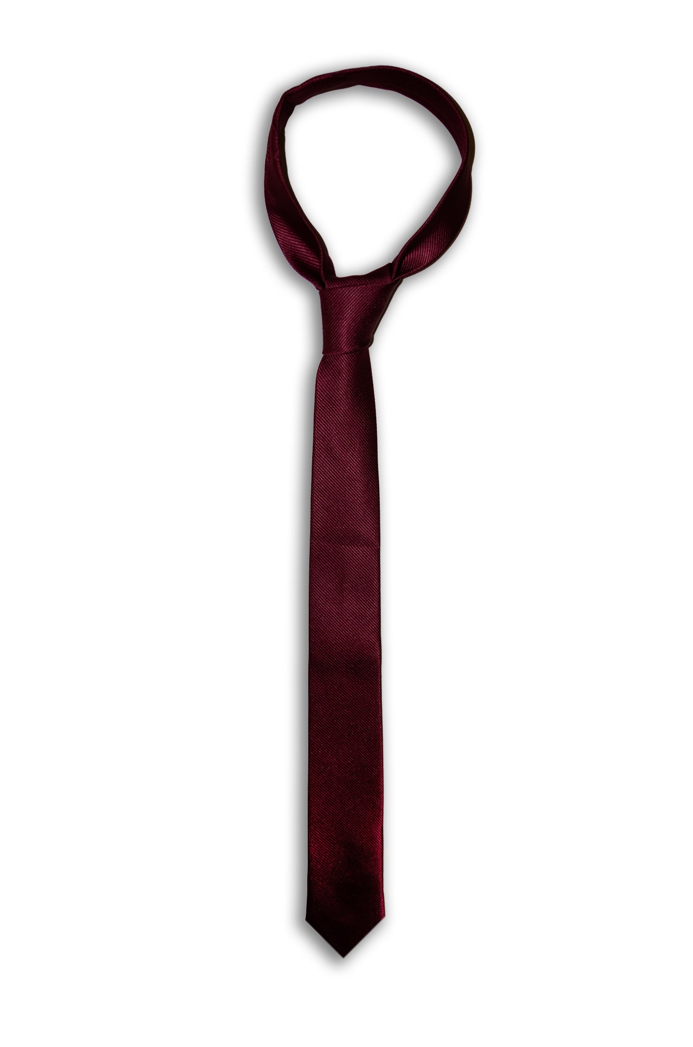 CRAVATTA Slim Bordeaux Monocolore