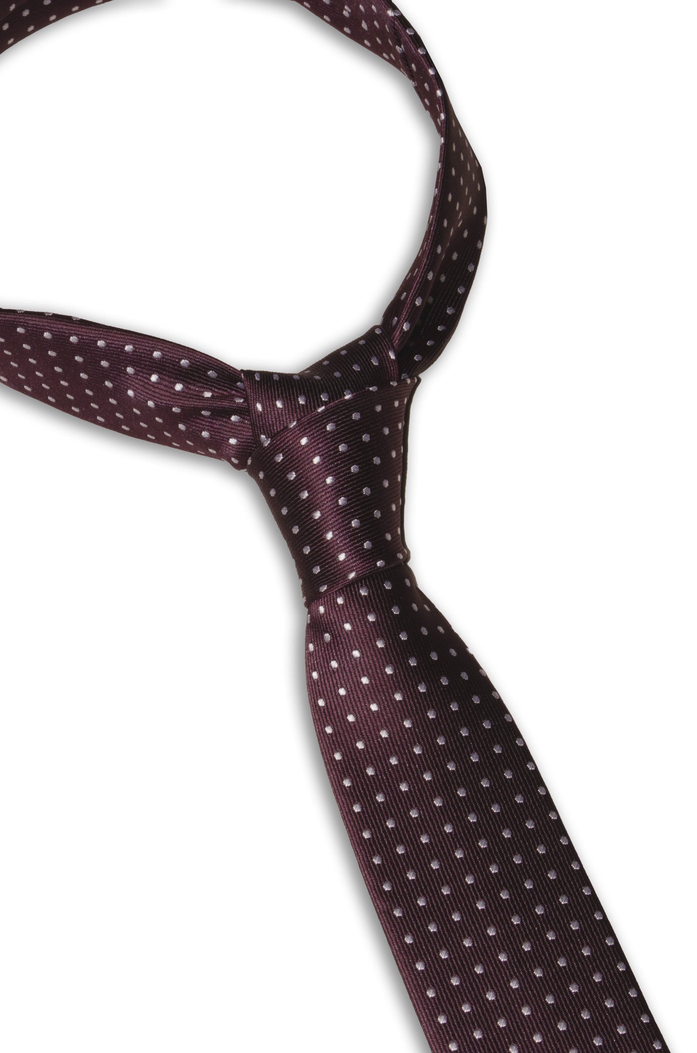 CRAVATTA Slim Bordeaux Pois