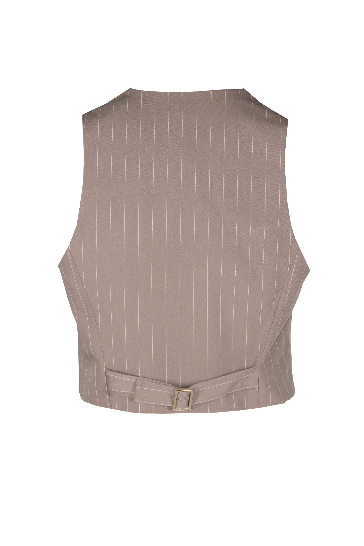 Gilet LISE Taupe Gessato
