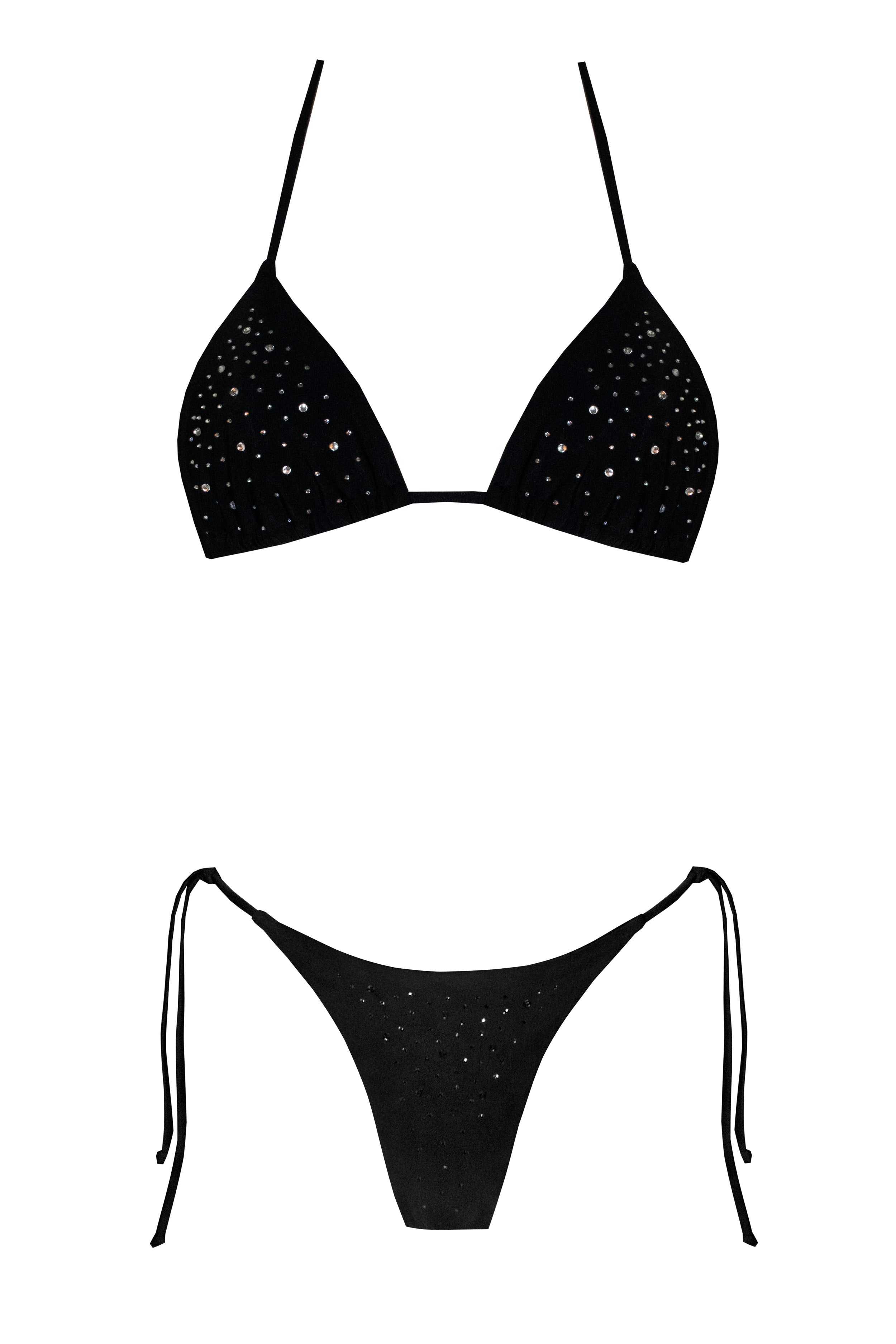 TANGA CRYSTEL Black