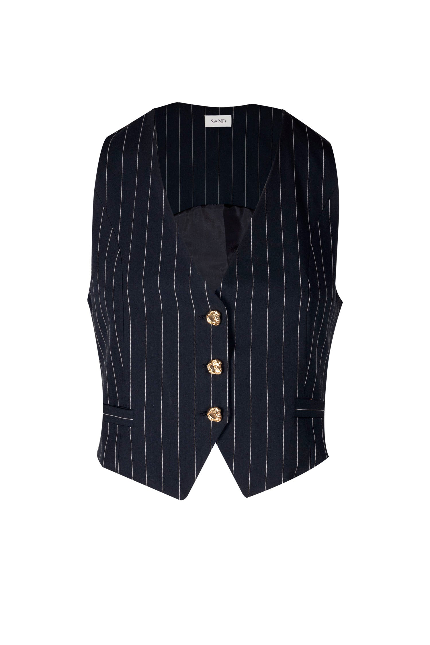 Gilet LISE Navy Gessato