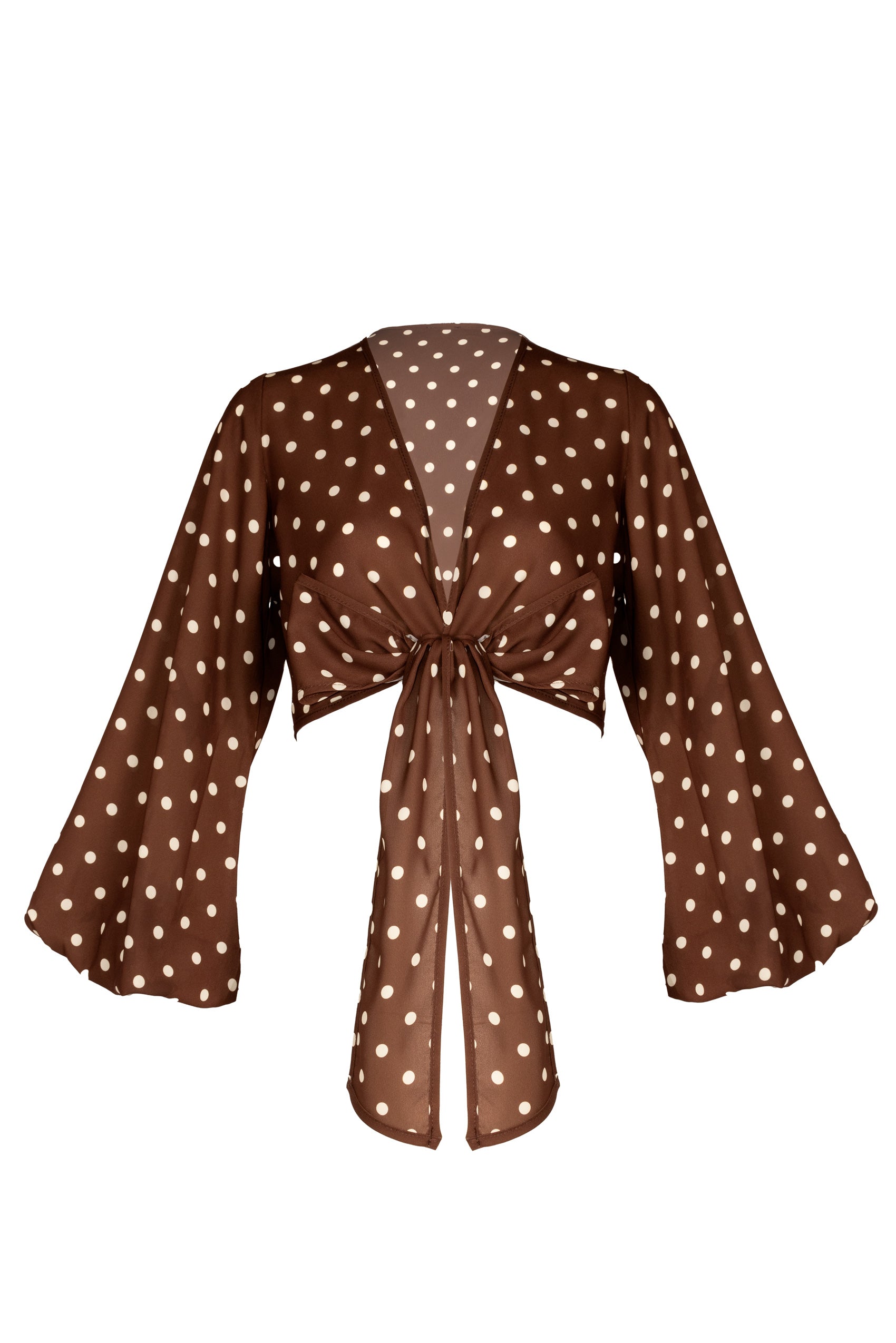 Blusa LILY Pois Brown - Sand Shop