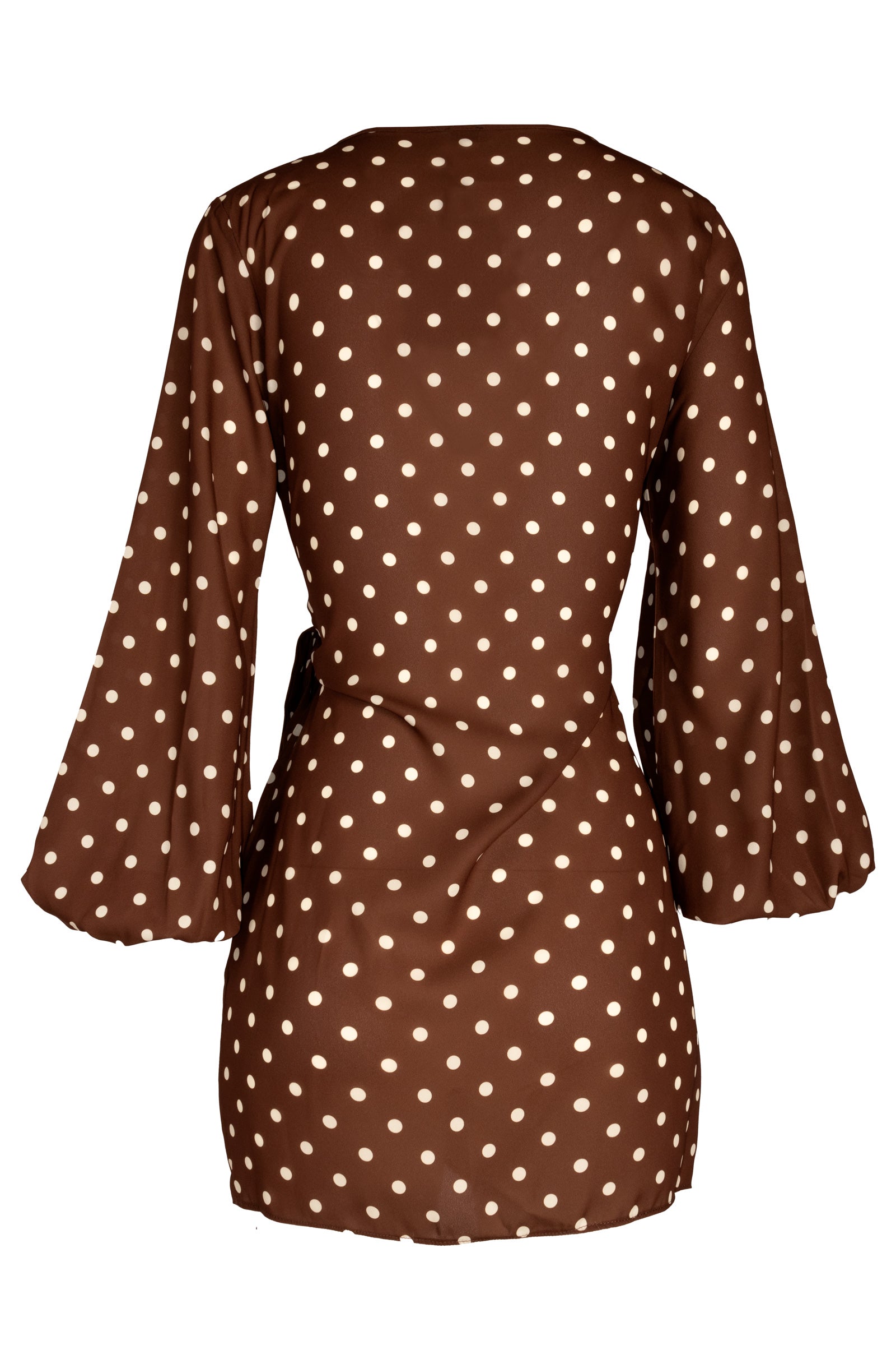 Kimono Corto AZZURRA Pois Brown - Sand Shop