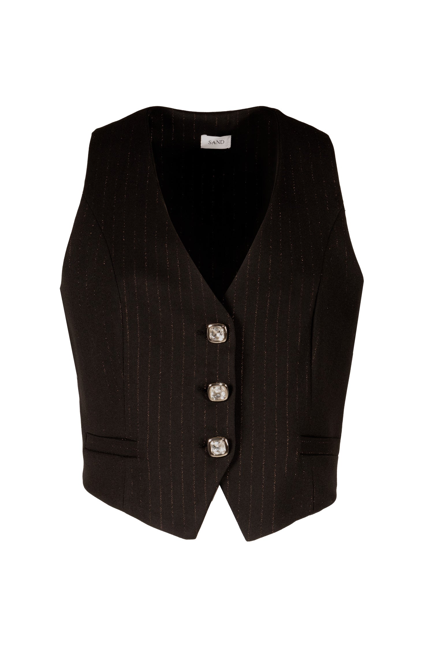 Gilet MARTINA Pinstripe Glitter Grey