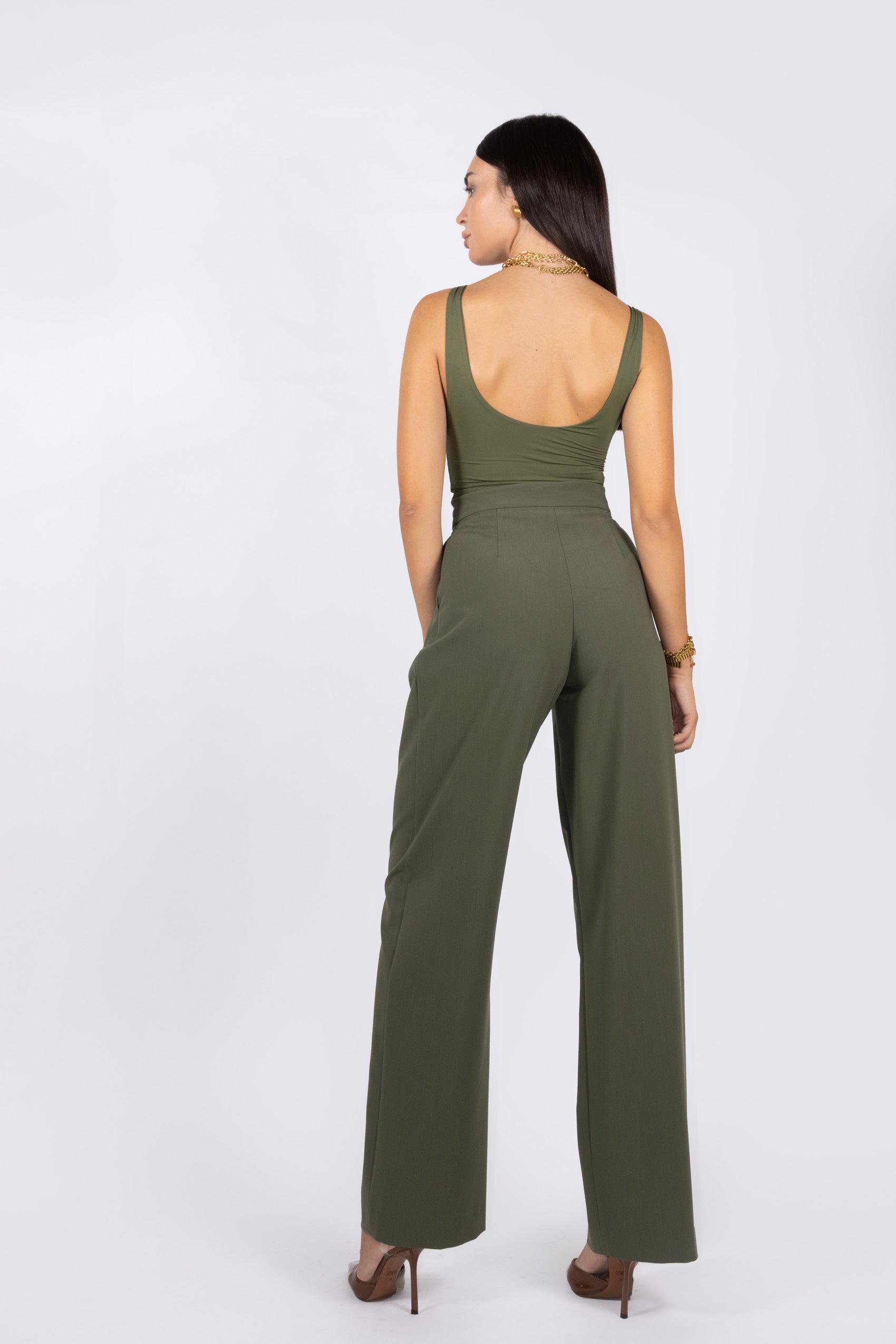 Pant LEONTINE Army