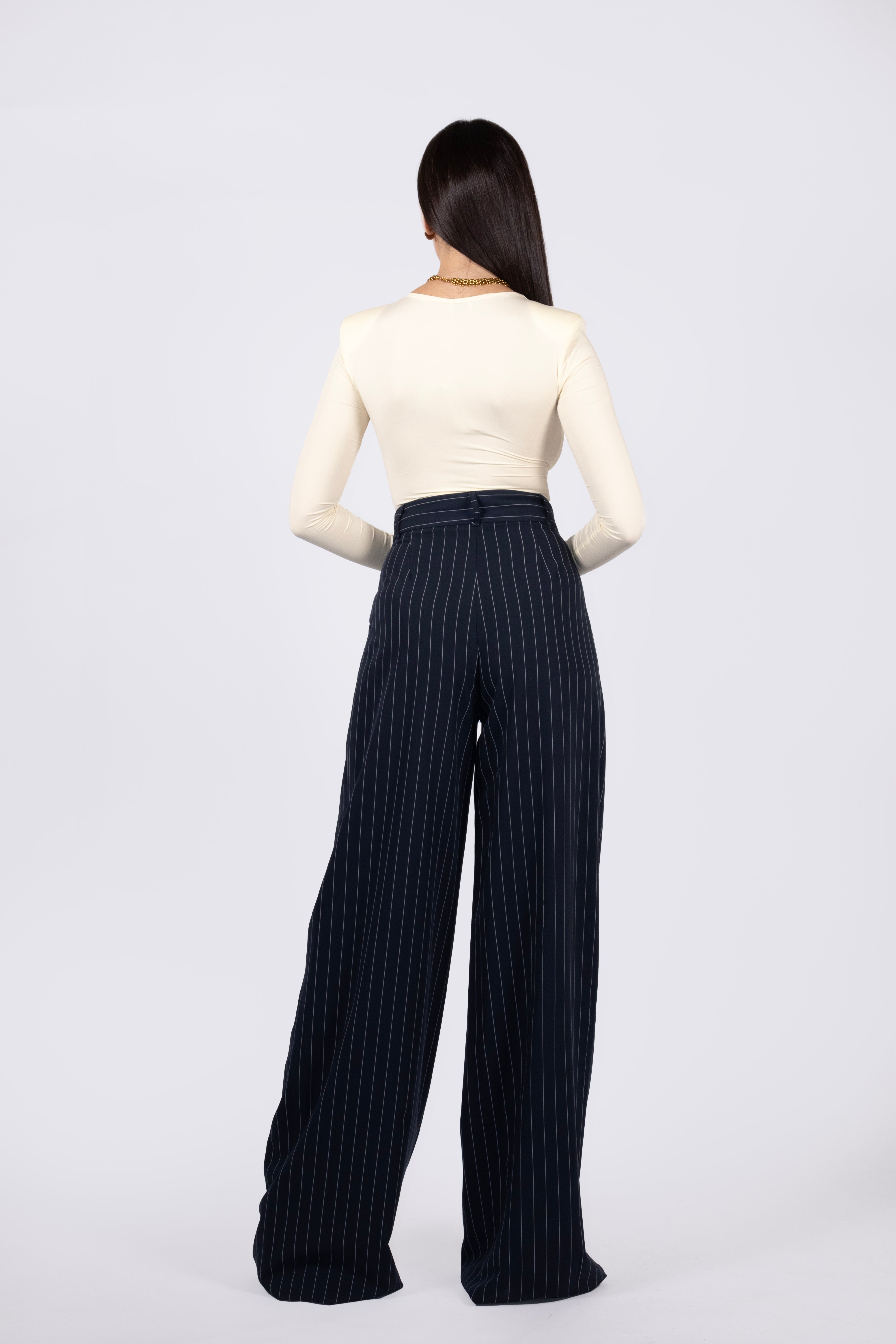 Pant LYSIANE Navy Gessato