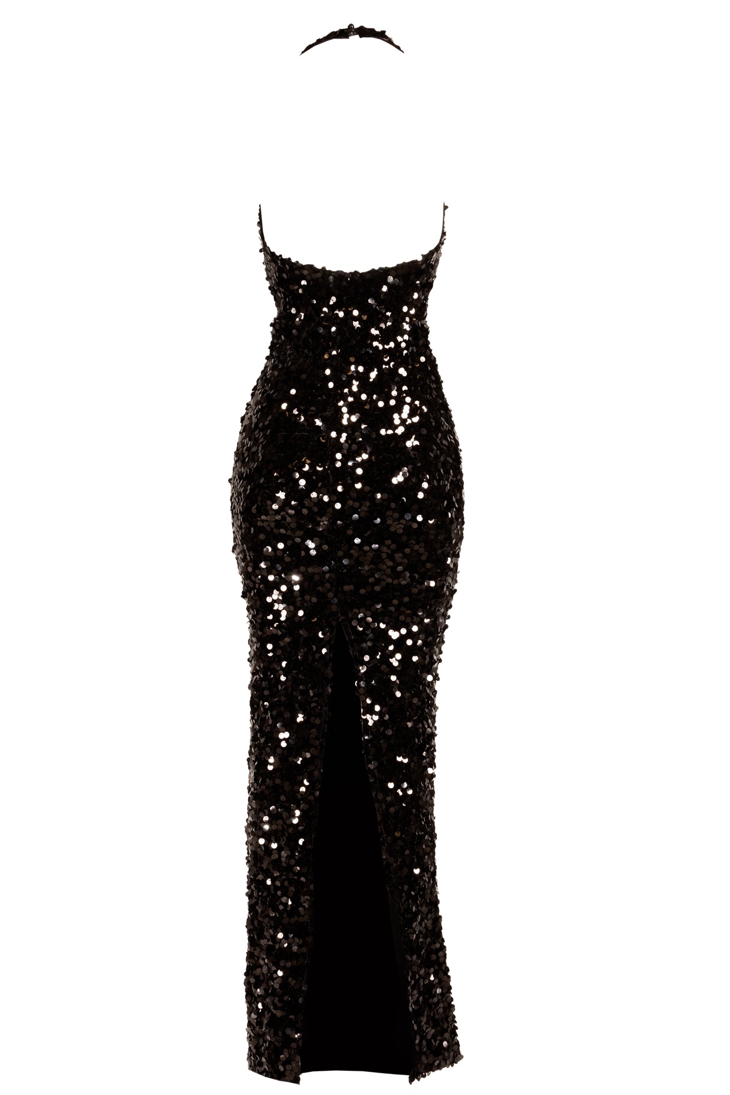LUISA Black Sequin Dress