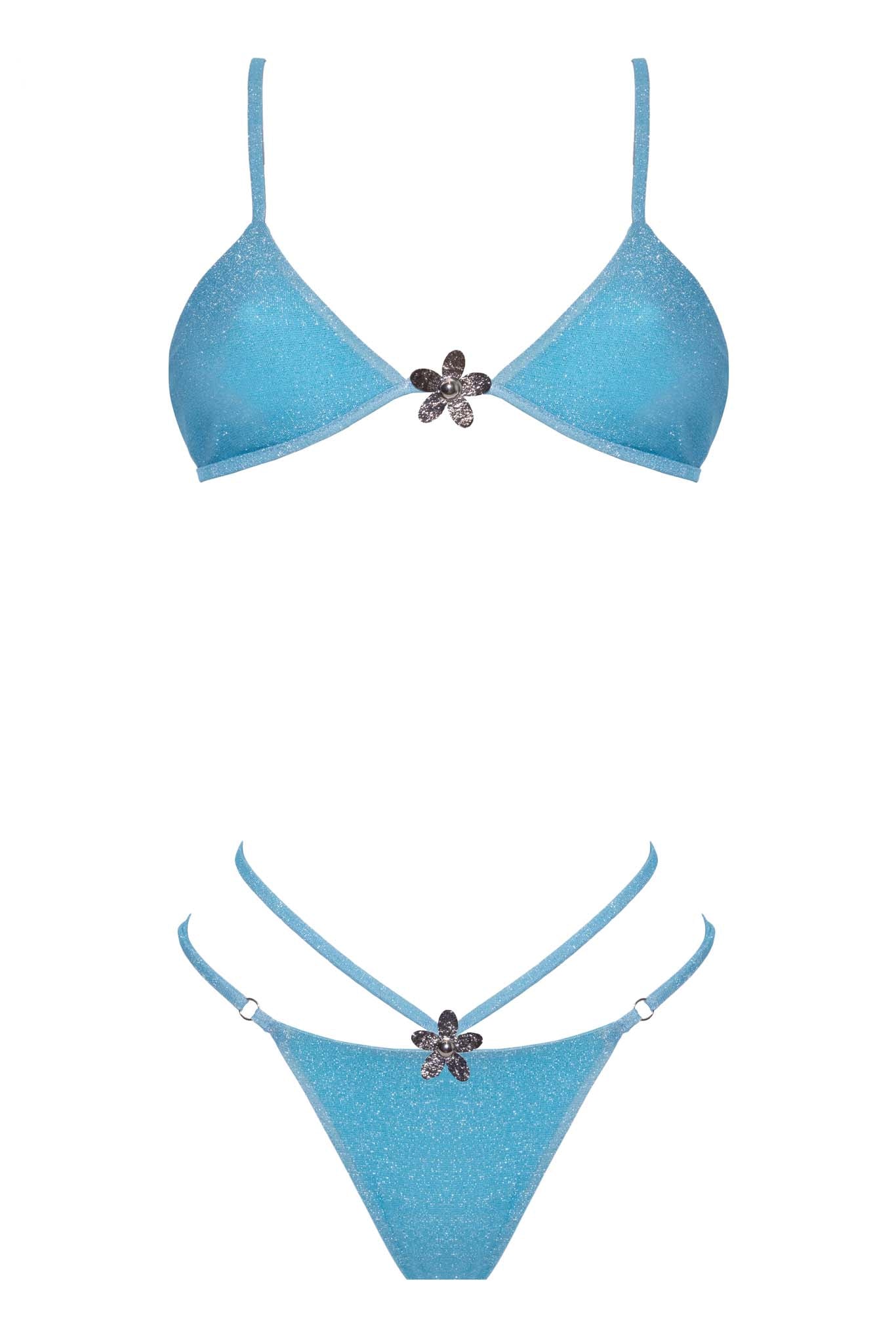 MARINA CRYSTAL BLUE THONG