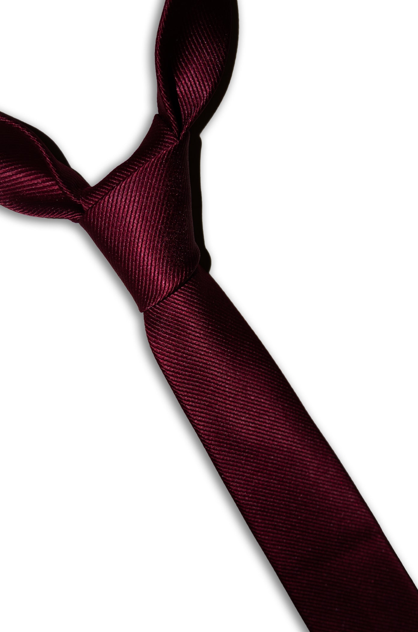 CRAVATTA Slim Bordeaux Monocolore