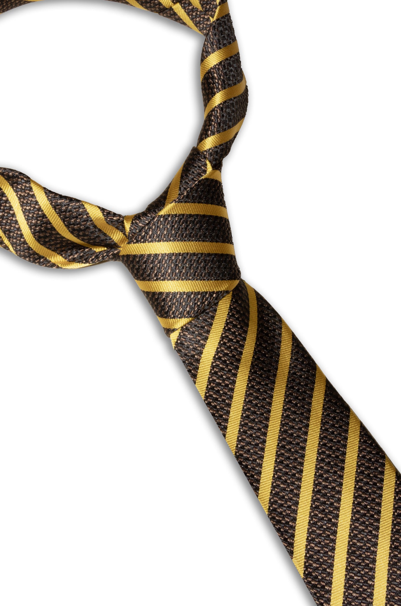 CRAVATTA Large Marrone/Oro